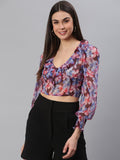 Purple Floral Top