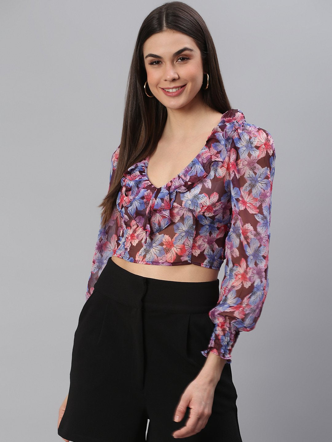 Purple Floral Top