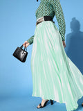 Green Satin Skirt