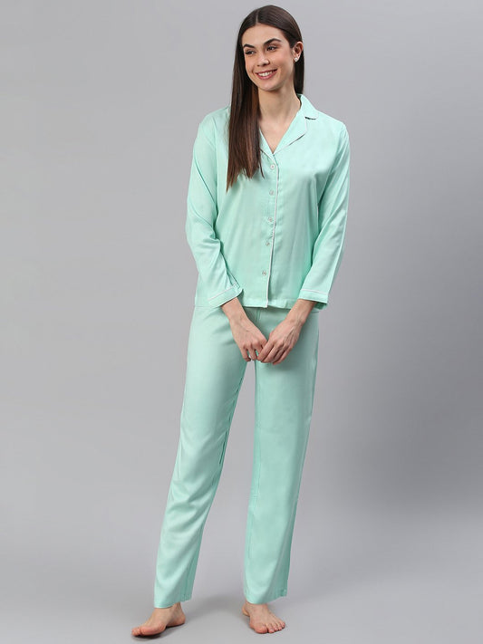 Cation Aqua Solid Night Suit