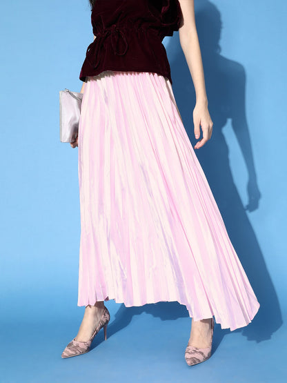 Pink Satin Skirt