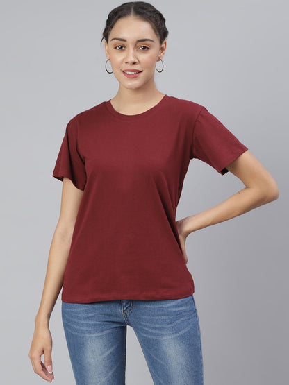 SCORPIUS Maroon Loose Fit Tshirt