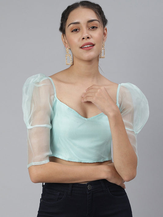 SCORPIUS Green Organza Croptop