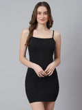 Solid Black Bodycon Dress