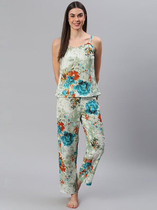 Cation Grey Strap Night Suit