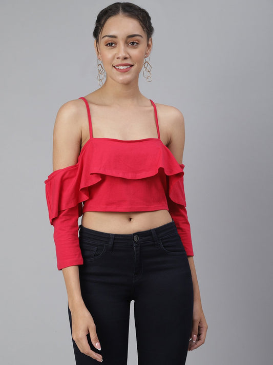 SCORPIUS Magenta Crop top