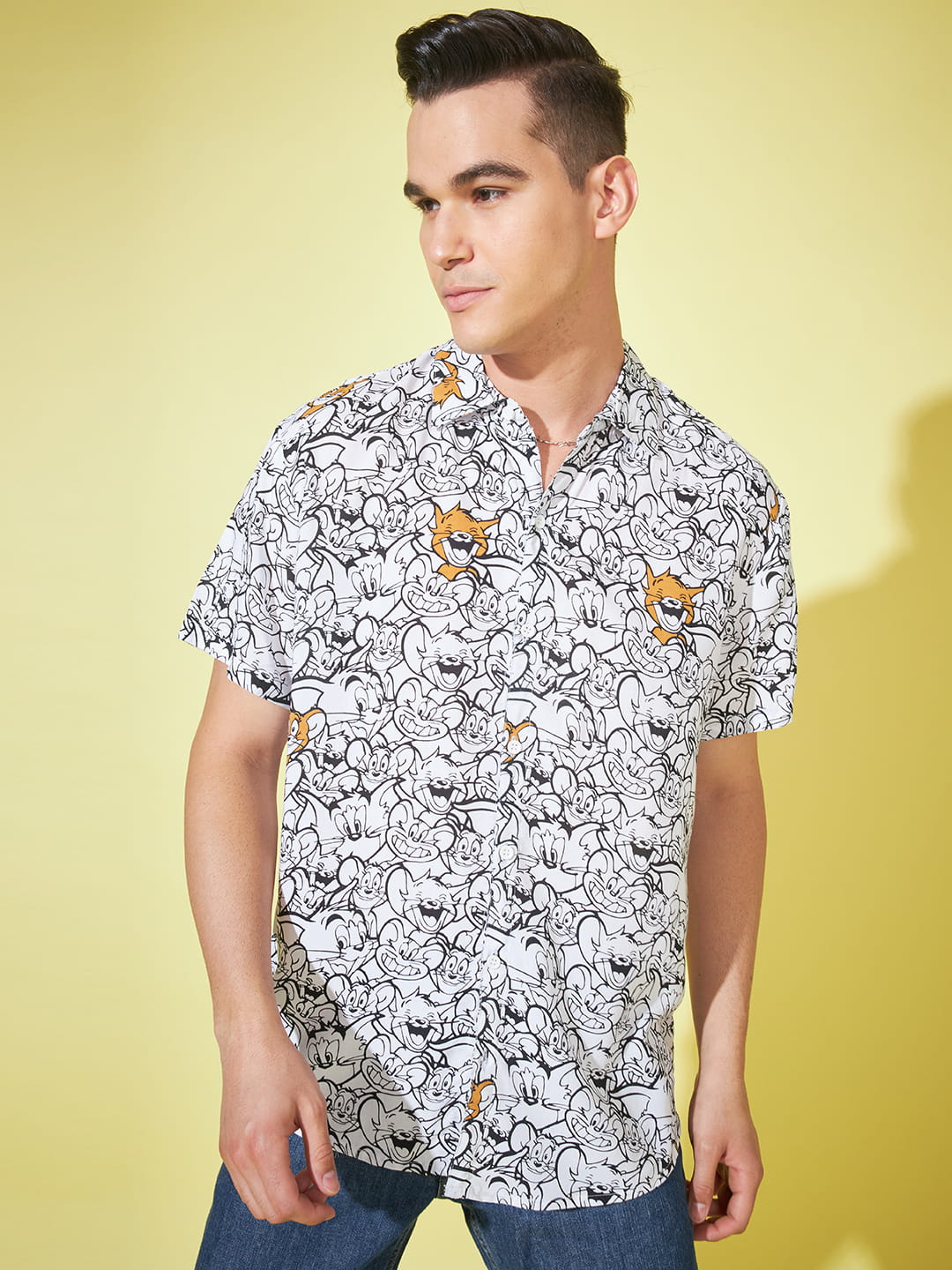 Playful Whimsy: Cartoon Printed Shirt