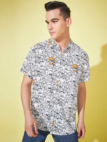Playful Whimsy: Cartoon Printed Shirt