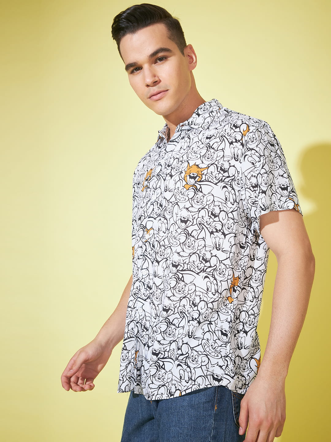 Playful Whimsy: Cartoon Printed Shirt