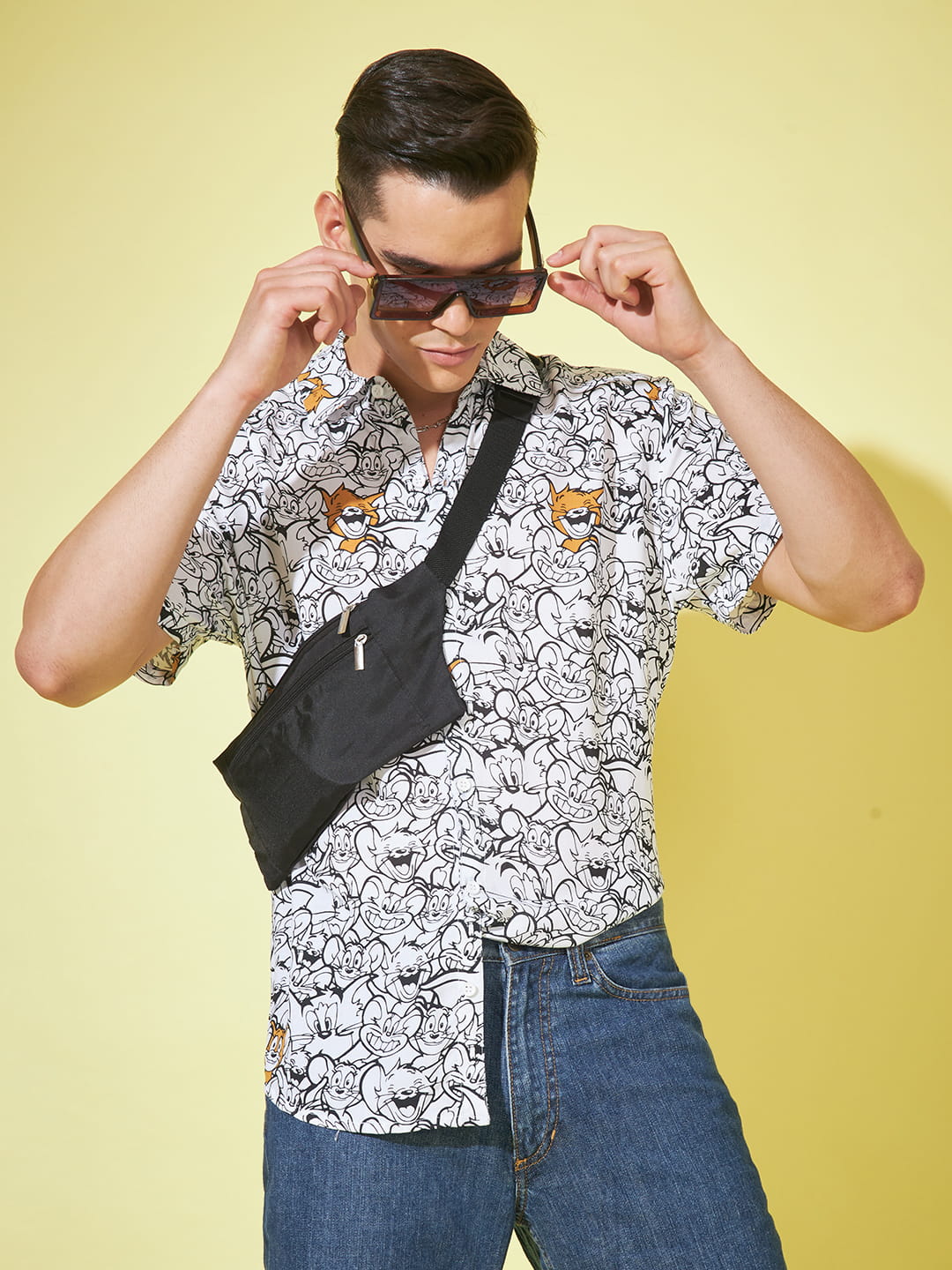 Playful Whimsy: Cartoon Printed Shirt