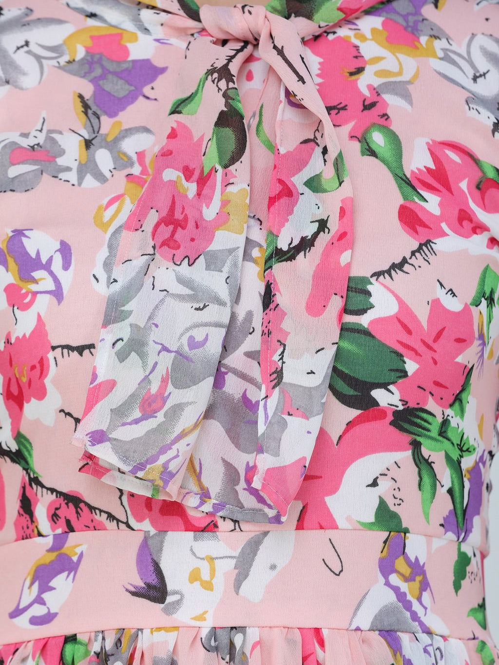 SCORPIUS PINK printed Midi dress