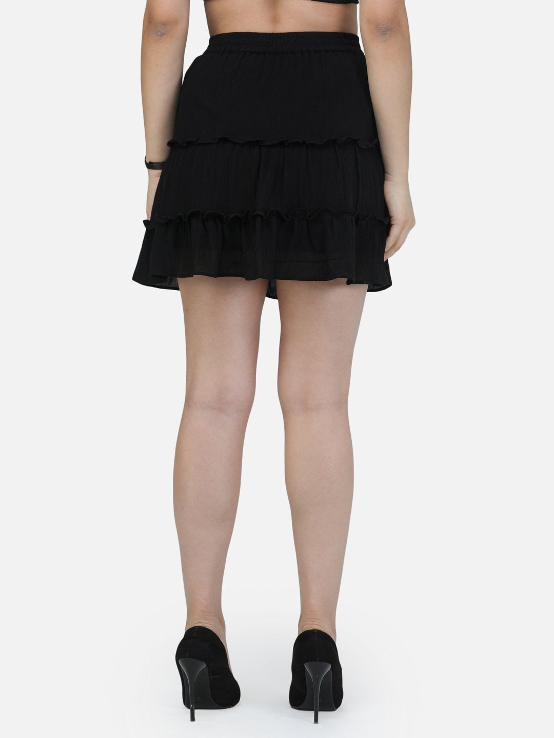 SCORPIUS Black Short skirt