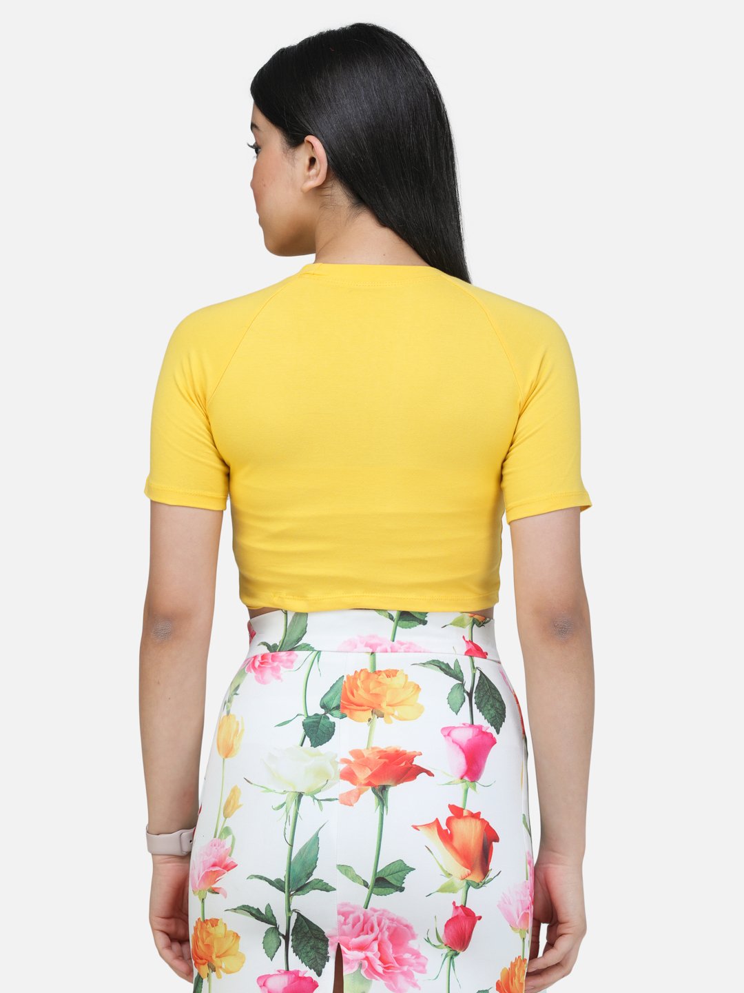 SCORPIUS CORAL FRONT CUTS CROP TOP