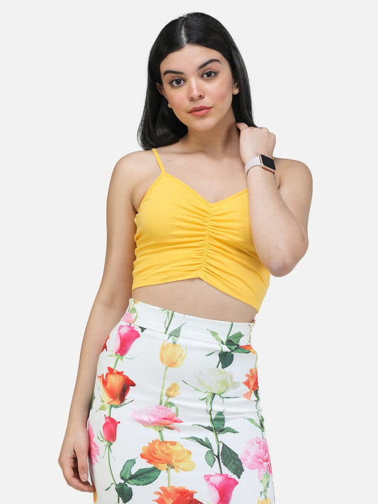 SCORPIUS YELLOW FRONT ELASTIC STRAP TOP