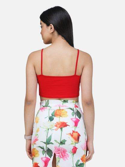 SCORPIUS RED BRALETTE TOP