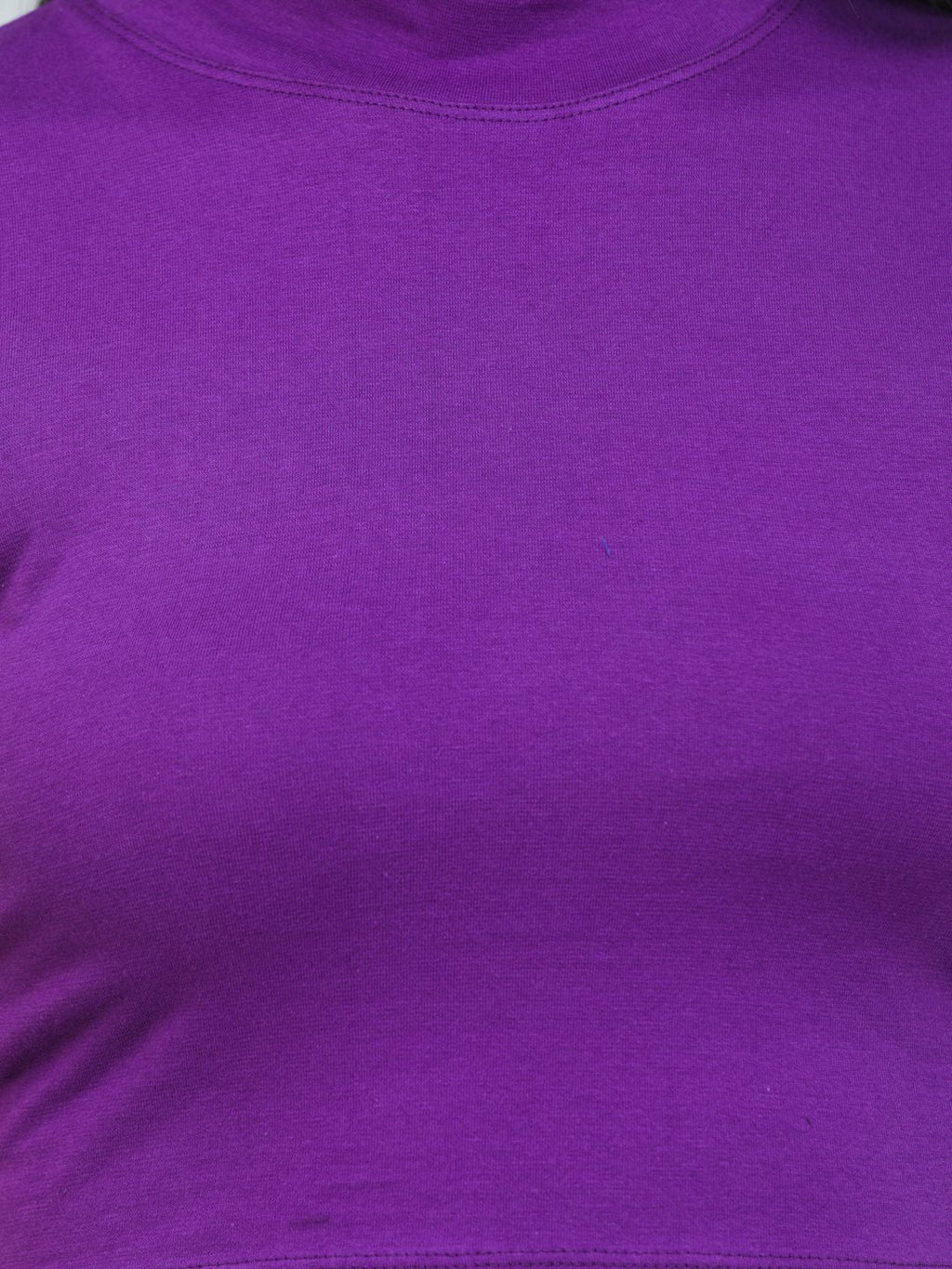 SCORPIUS PURPLE CUT SLEEVE CROP TOP