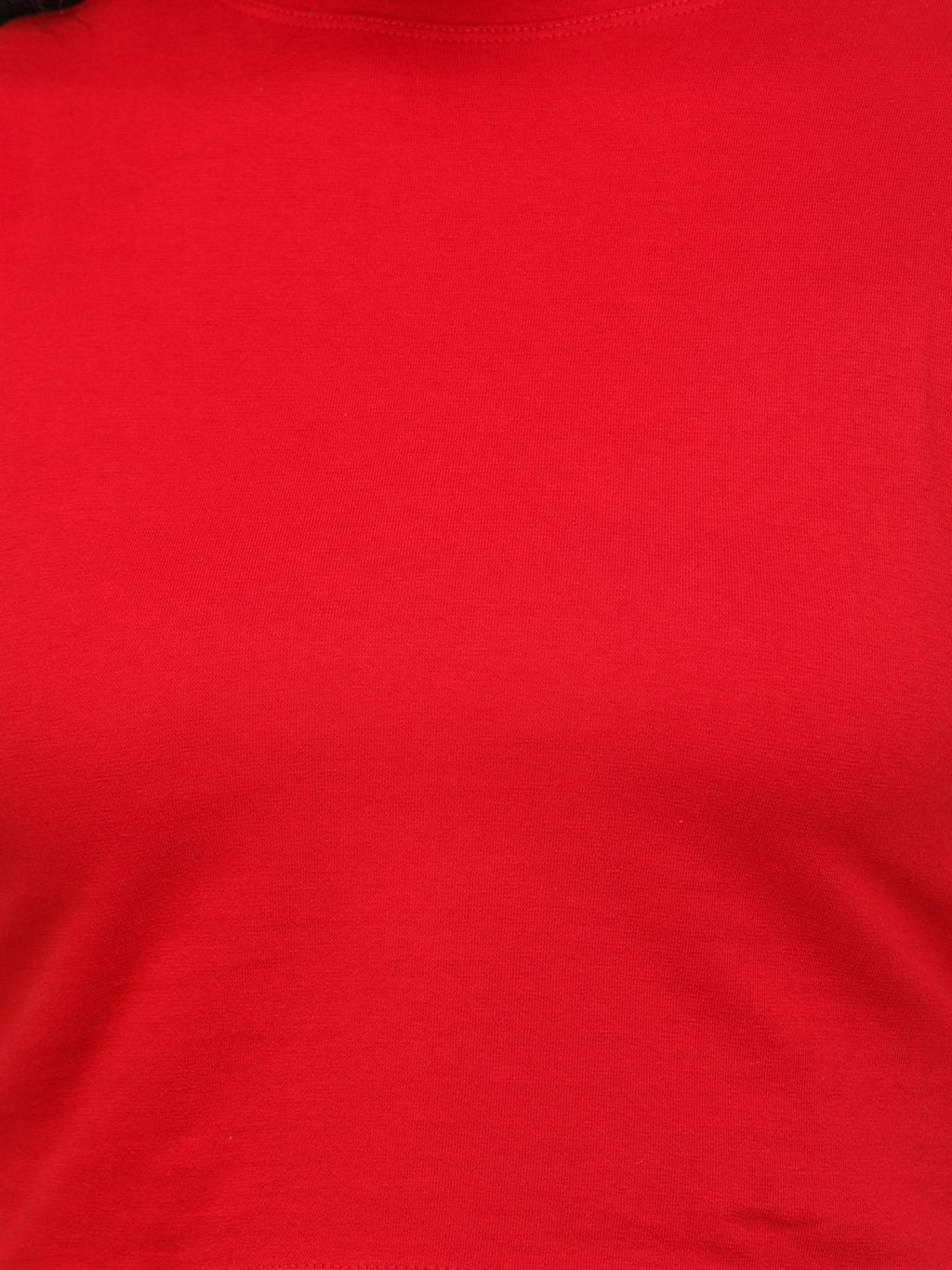 SCORPIUS RED CUT SLEEVE CROP TOP