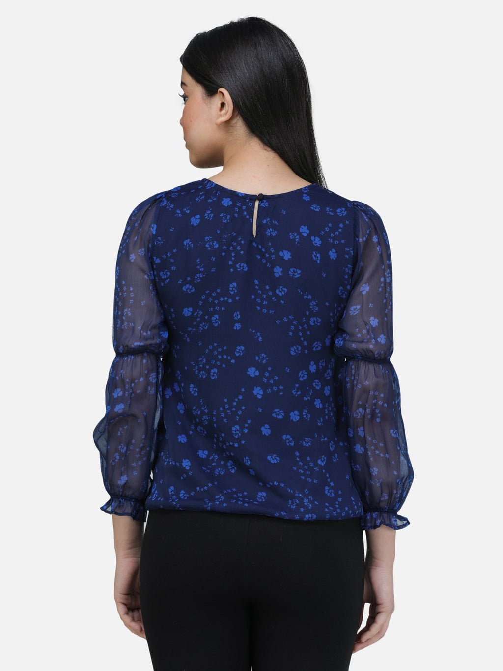 SCORPIUS PRINTED NAVY TOP