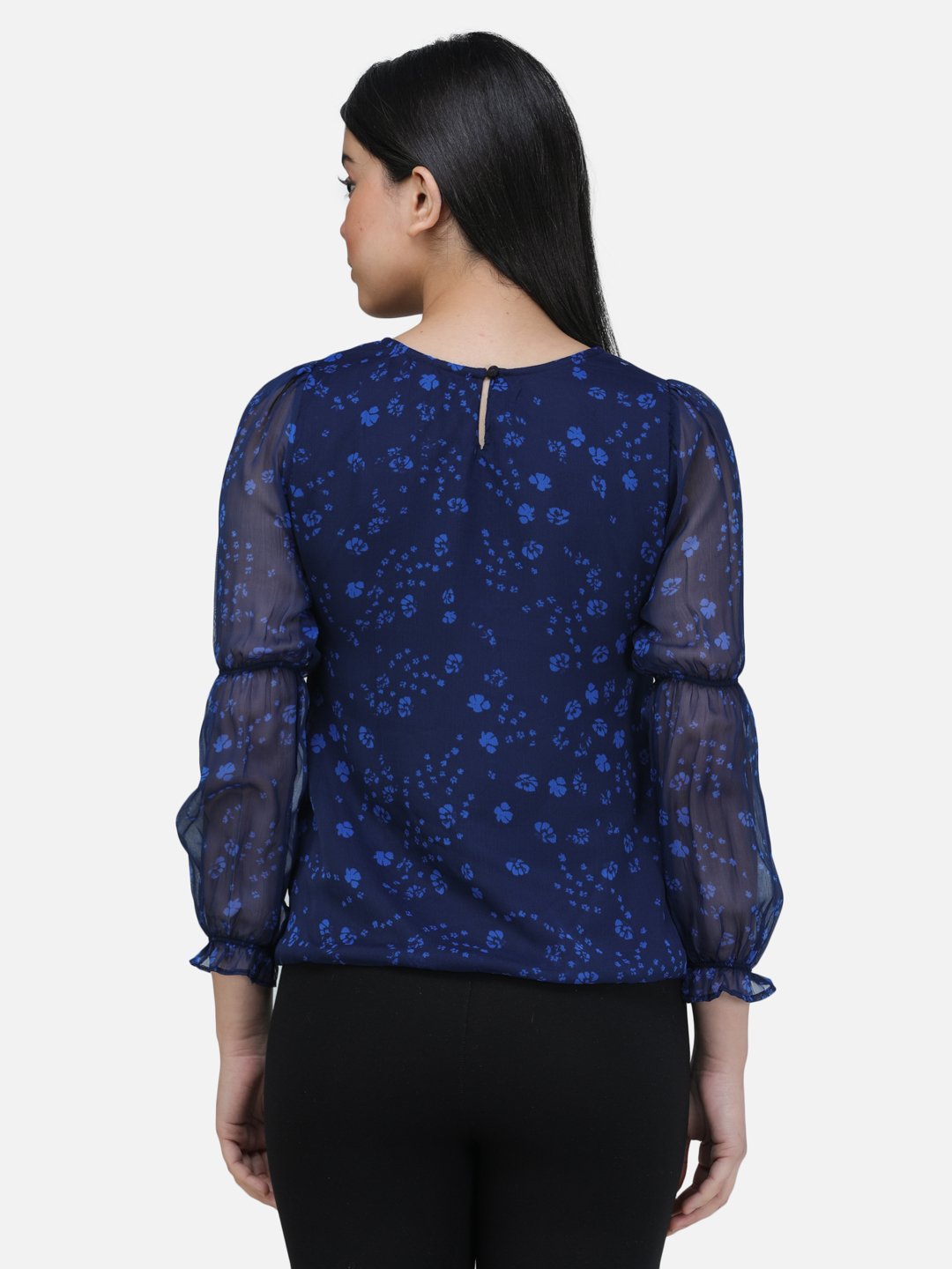 SCORPIUS PRINTED NAVY TOP