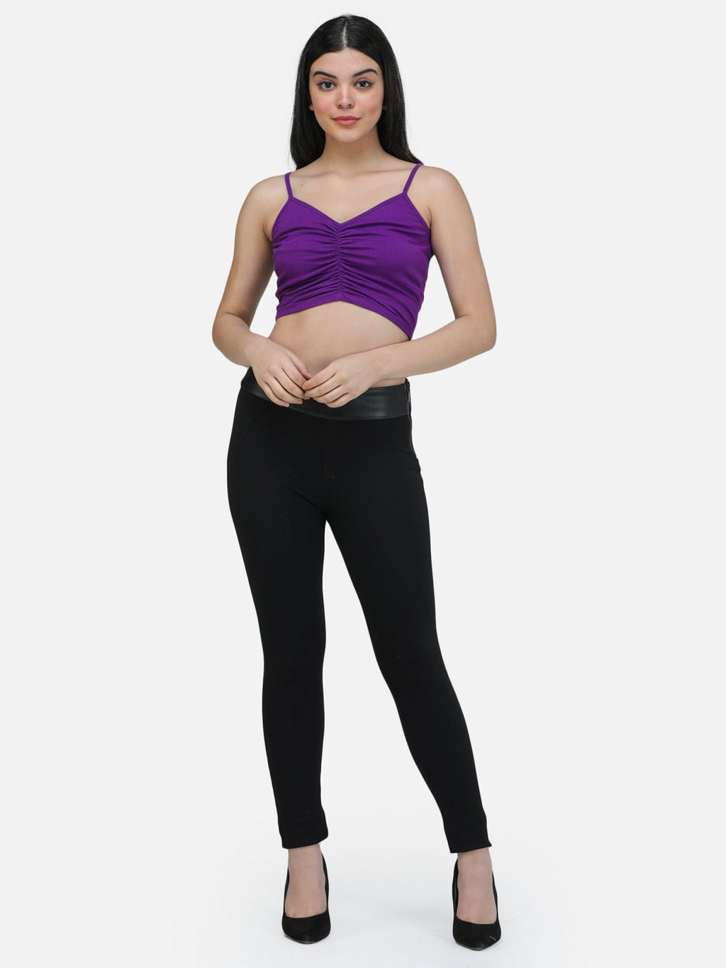 SCORPIUS PURPLE FRONT LASTIC STRAP TOP