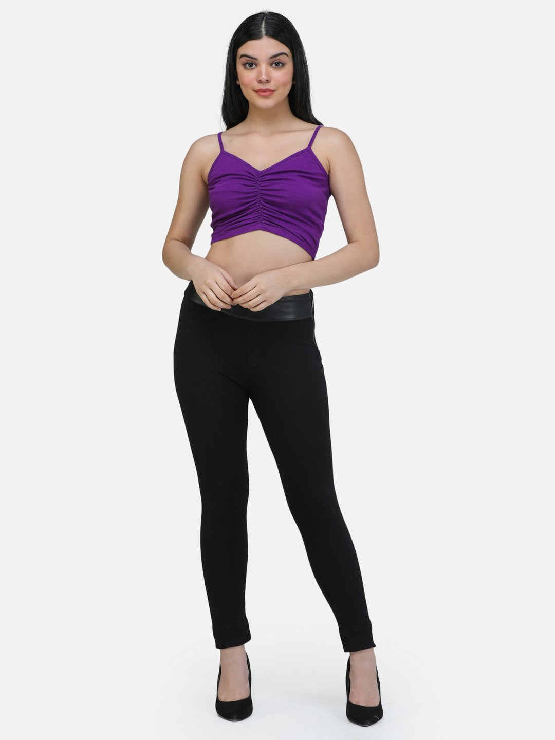 SCORPIUS PURPLE FRONT LASTIC STRAP TOP