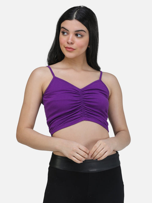 SCORPIUS PURPLE FRONT LASTIC STRAP TOP