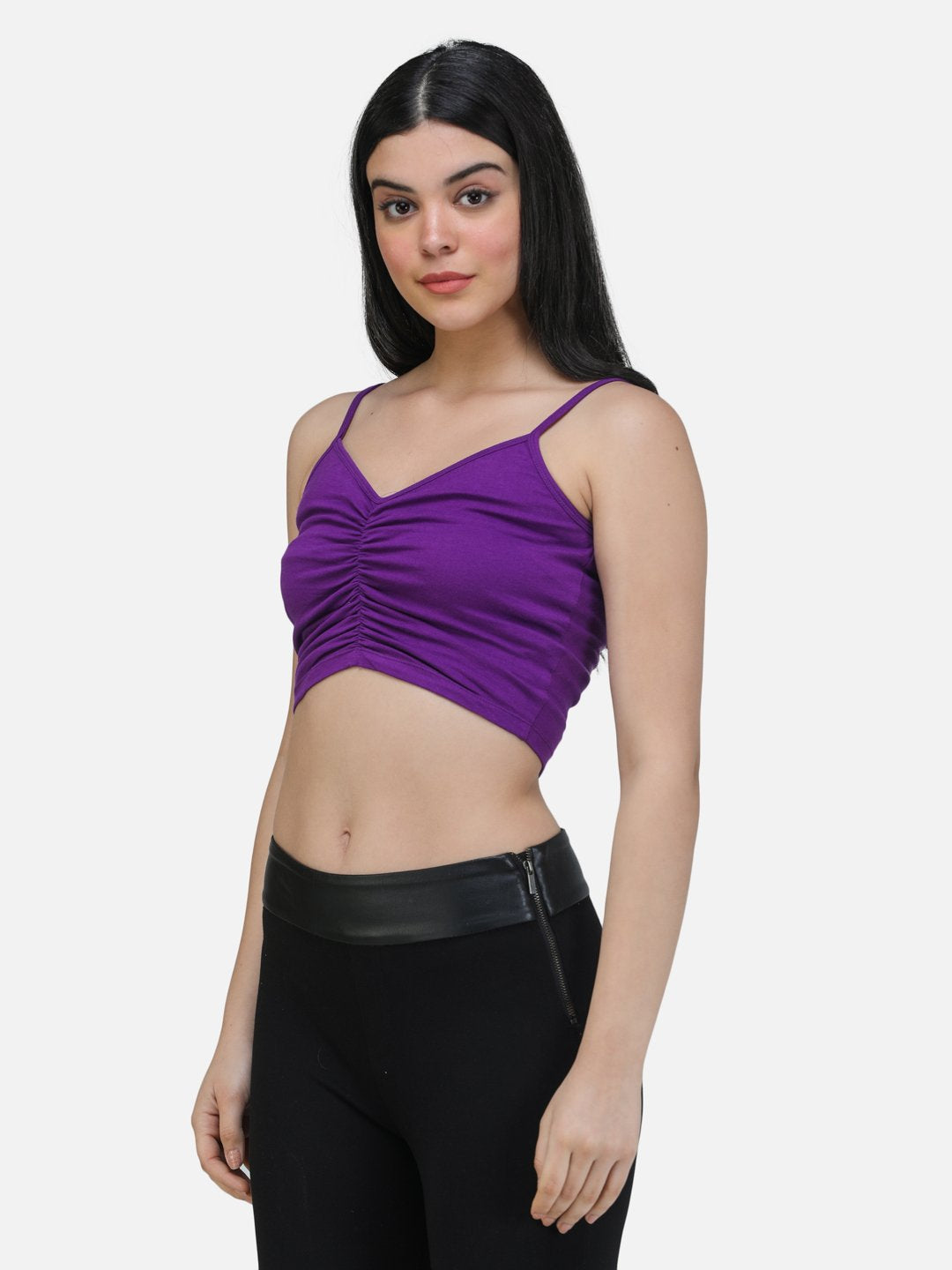 SCORPIUS PURPLE FRONT LASTIC STRAP TOP