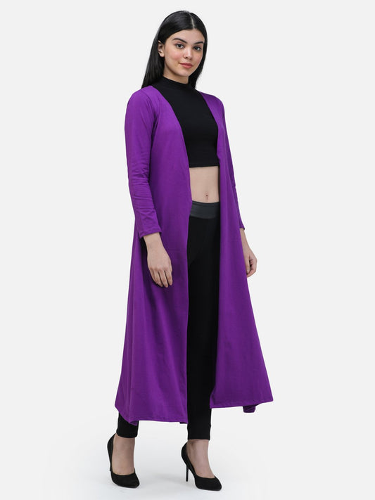 SCORPIUS PURPLE SOLID LONG SHRUG