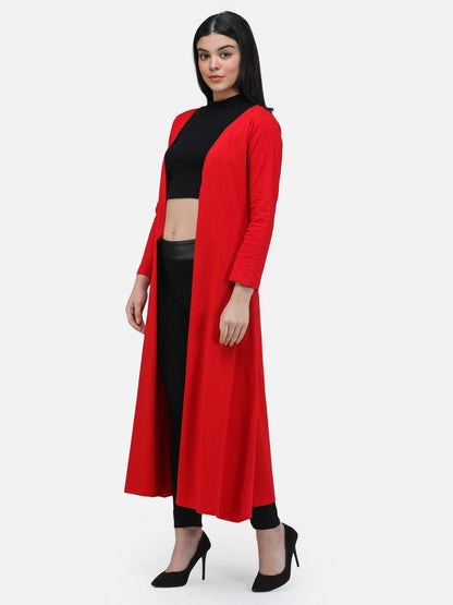 SCORPIUS RED SOLID LONG SHRUG
