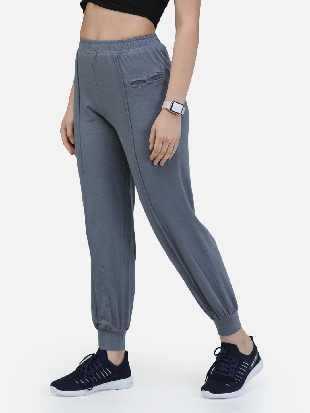 SCORPIUS GREY TRACKPANT WITH FRONT POCKET DESIGN