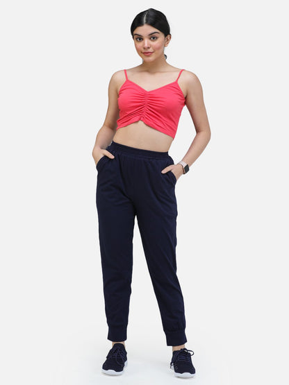 SCORPIUS SOLID NAVY BLUE TRACKPANT