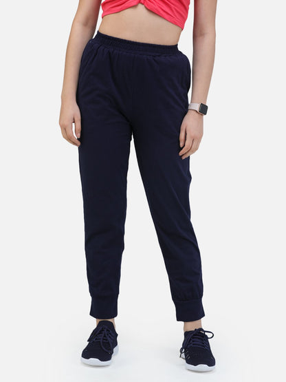 SCORPIUS SOLID NAVY BLUE TRACKPANT