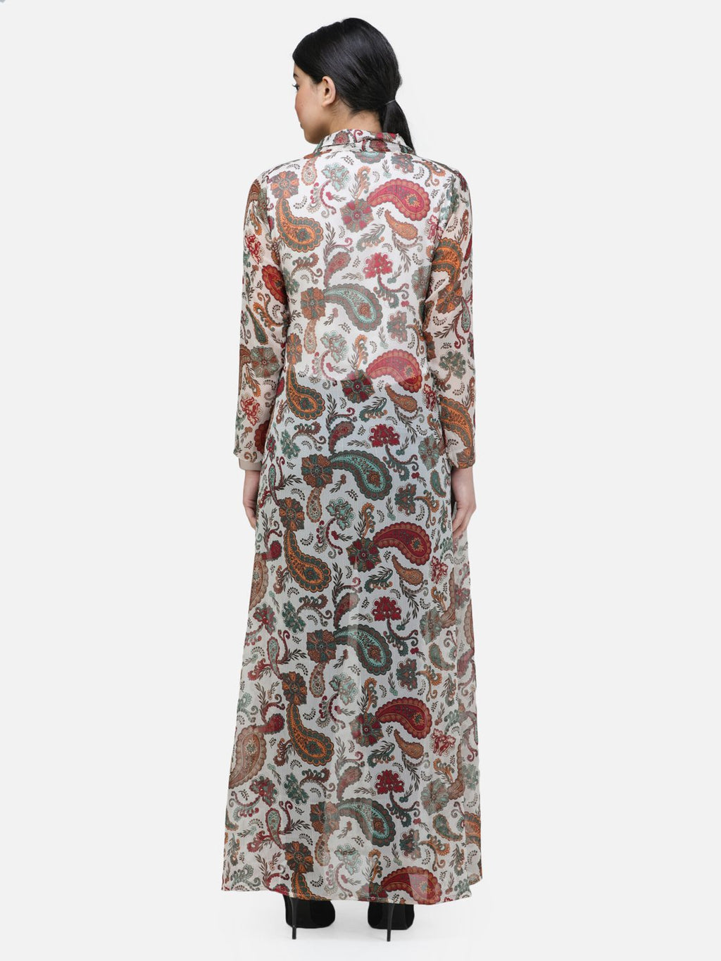 SCORPIUS MULTICOLOR COLLARED LONG TOP