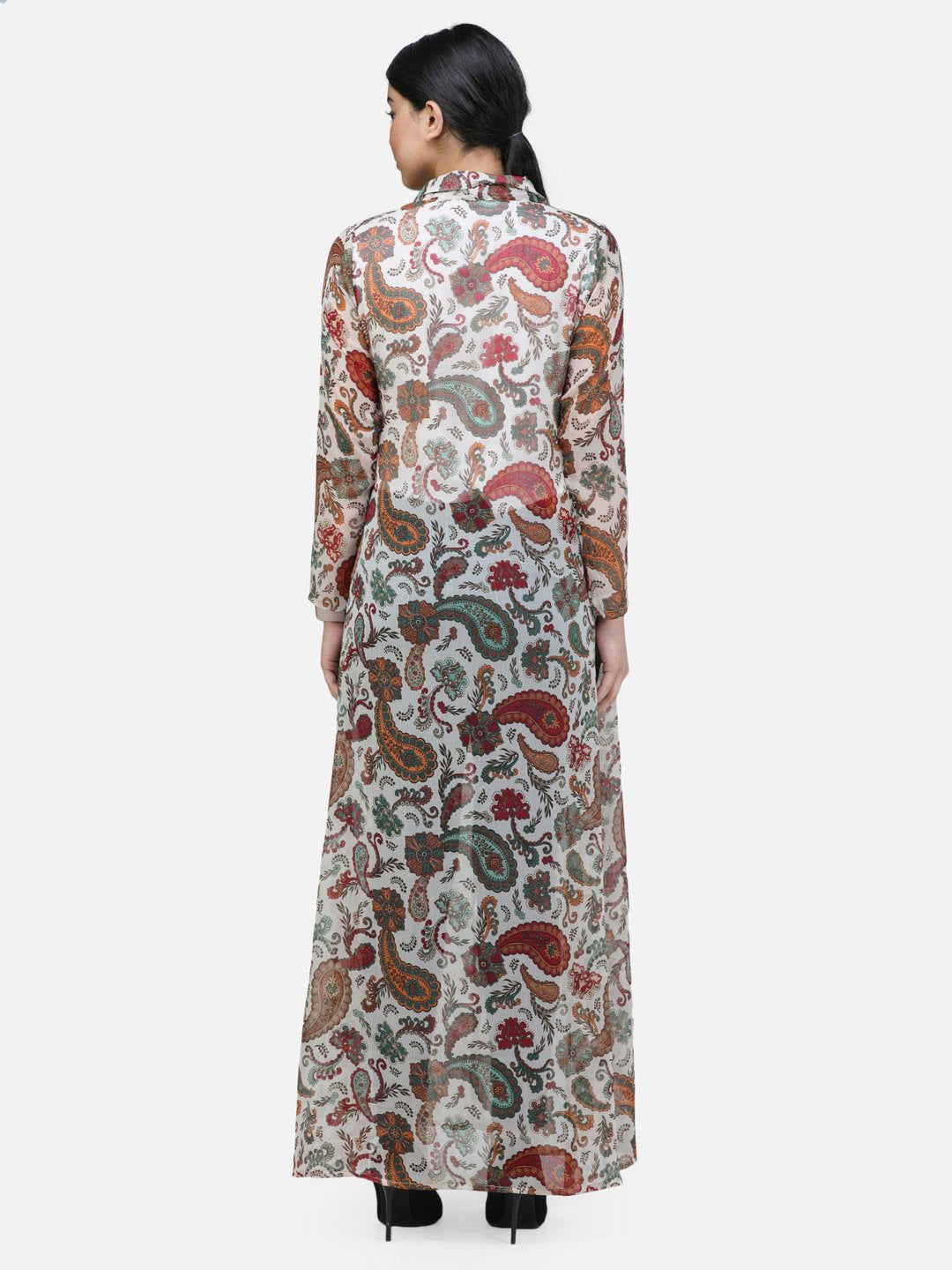 SCORPIUS MULTICOLOR COLLARED LONG TOP