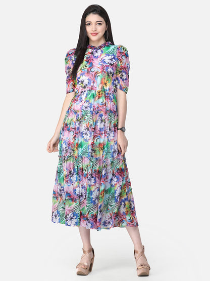 SCORPIUS Multicolour Printed dress