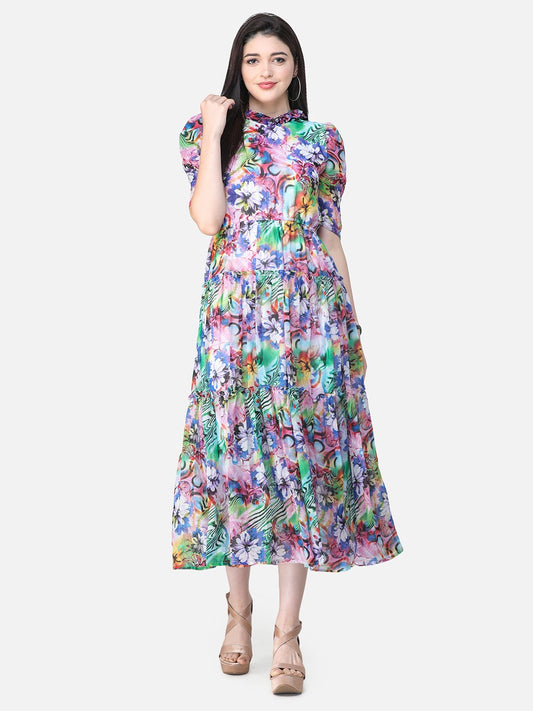 SCORPIUS Multicolour Printed dress