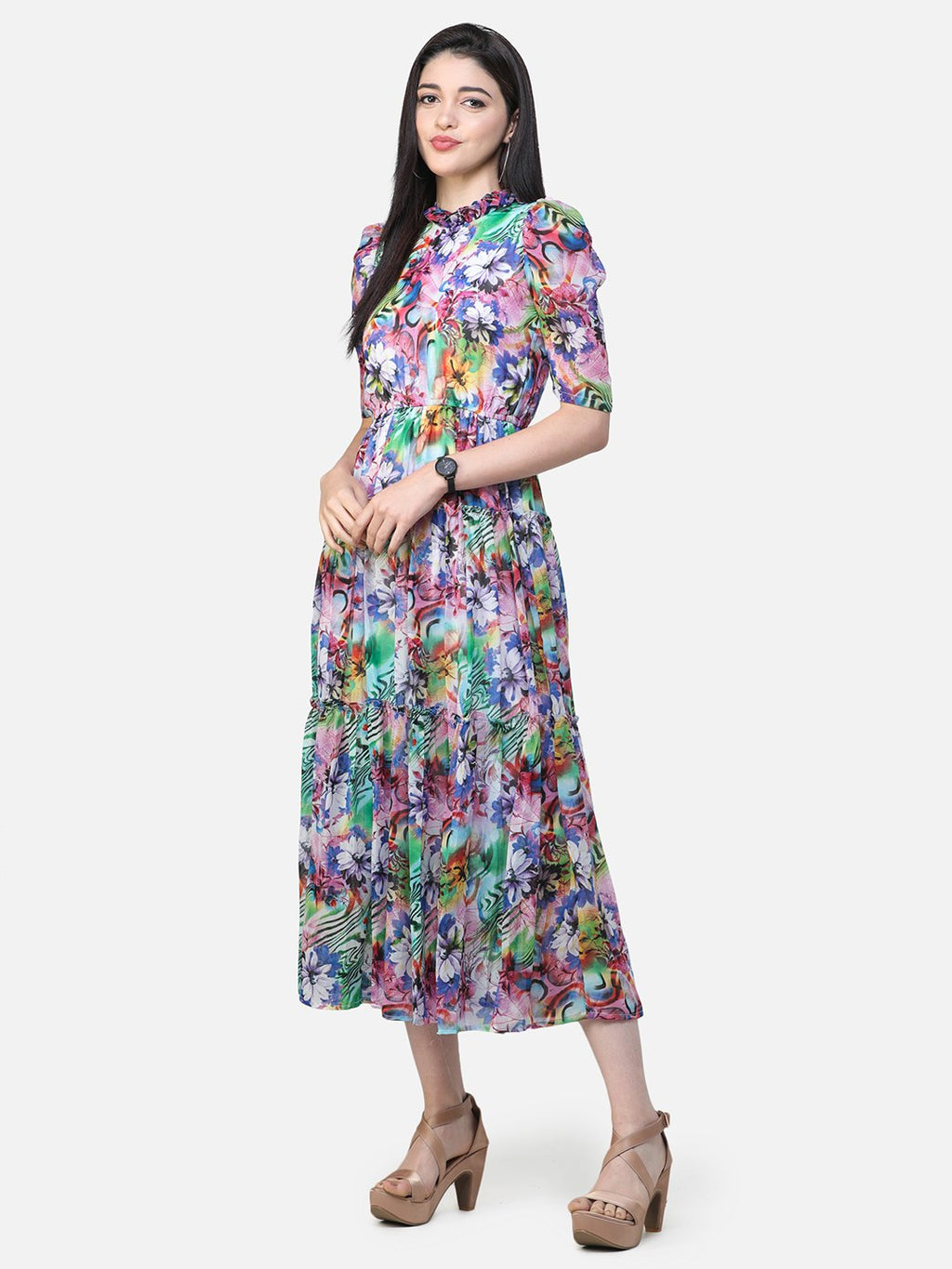 SCORPIUS Multicolour Printed dress