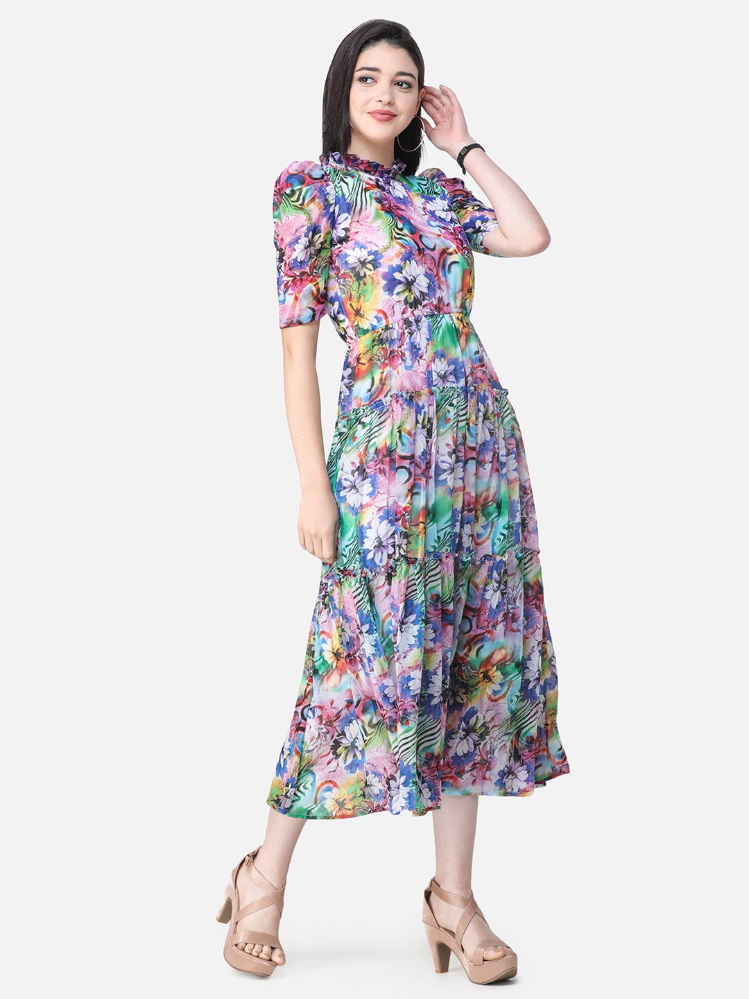 SCORPIUS Multicolour Printed dress