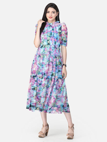 SCORPIUS Multicolour Printed dress
