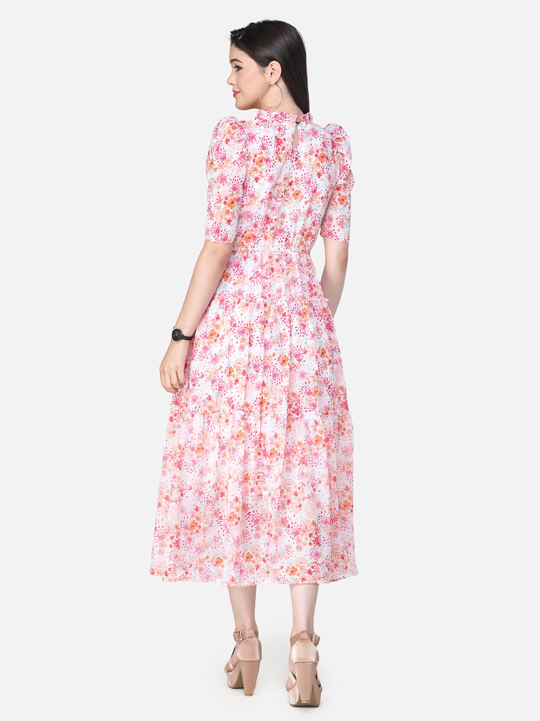 SCORPIUS Pink Printed Dress