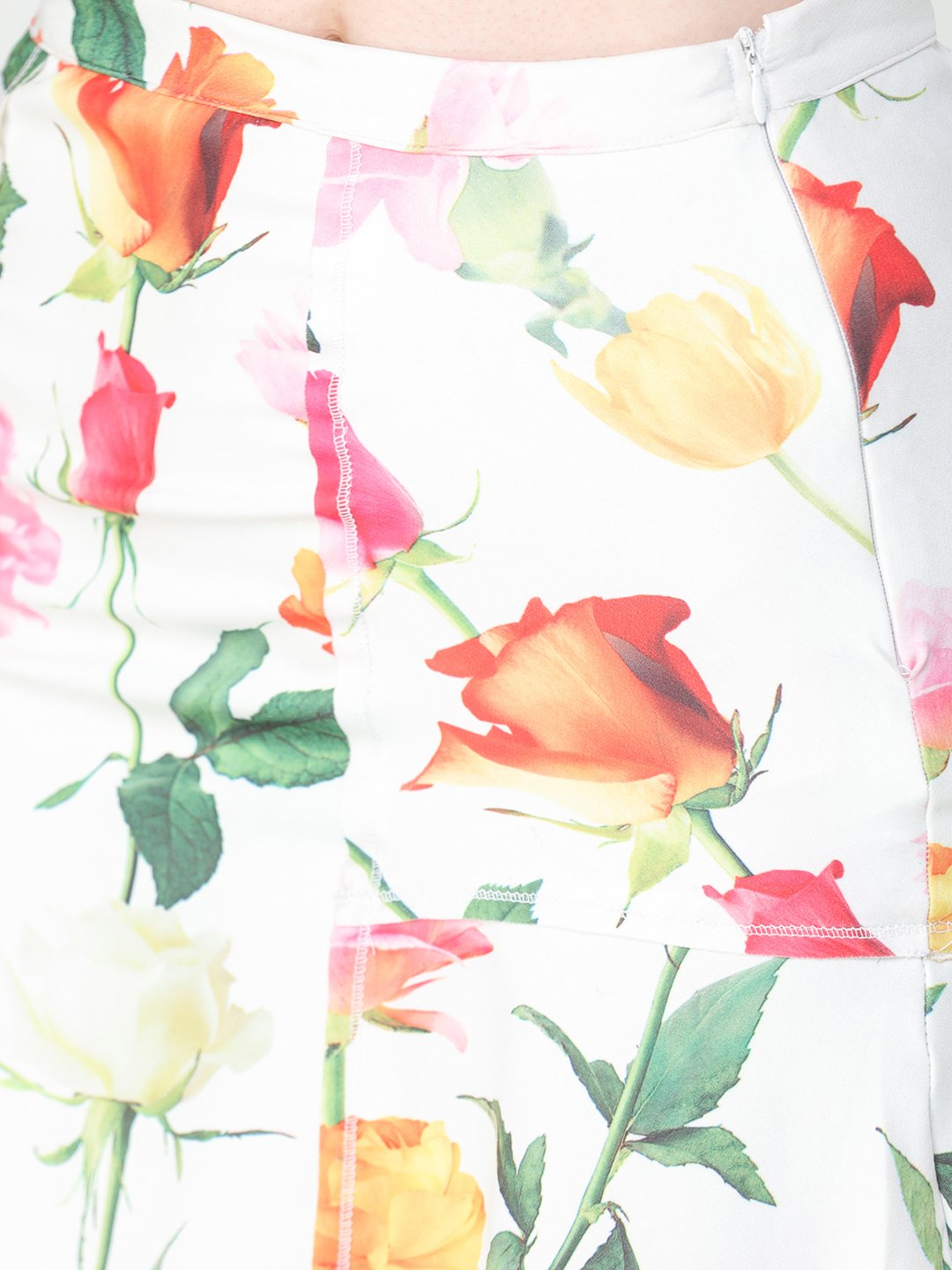 White Printed Skirt