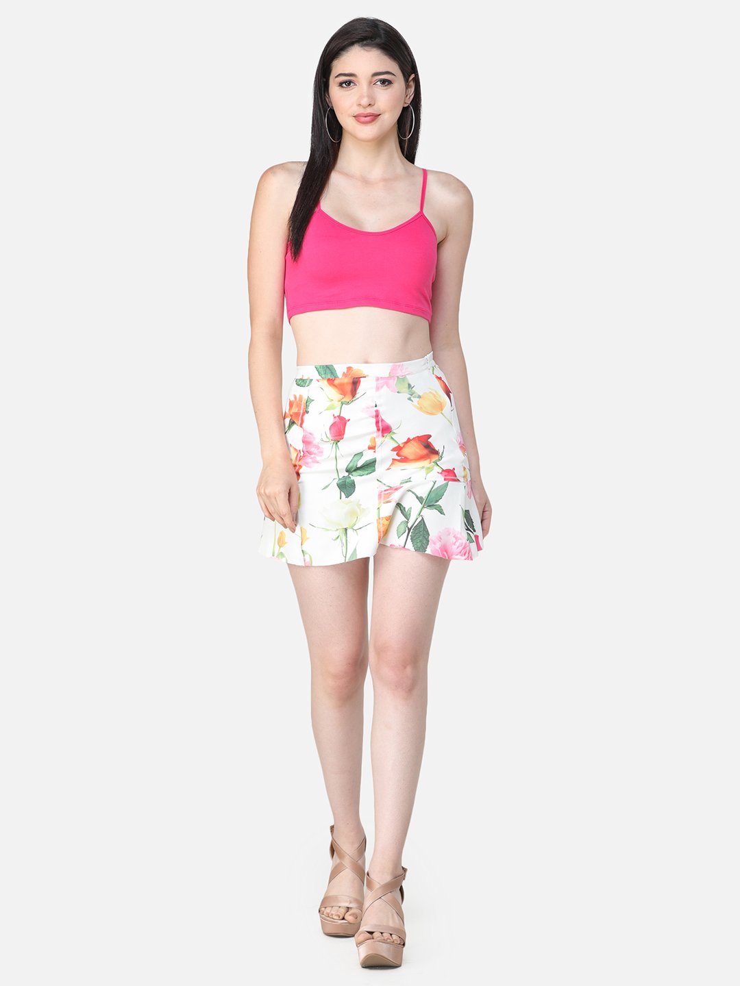 SCORPIUS SOLID PINK CROP TOP