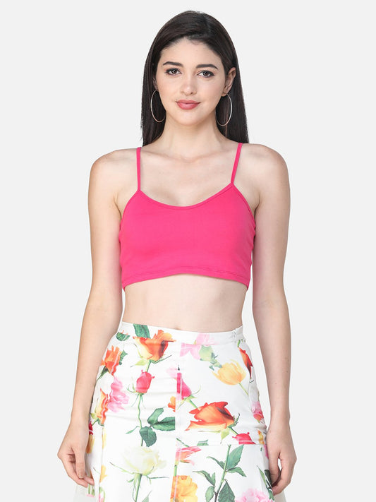 SCORPIUS SOLID PINK CROP TOP