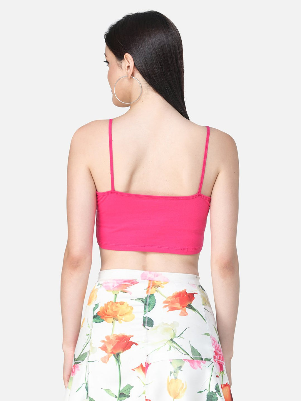 SCORPIUS SOLID PINK CROP TOP