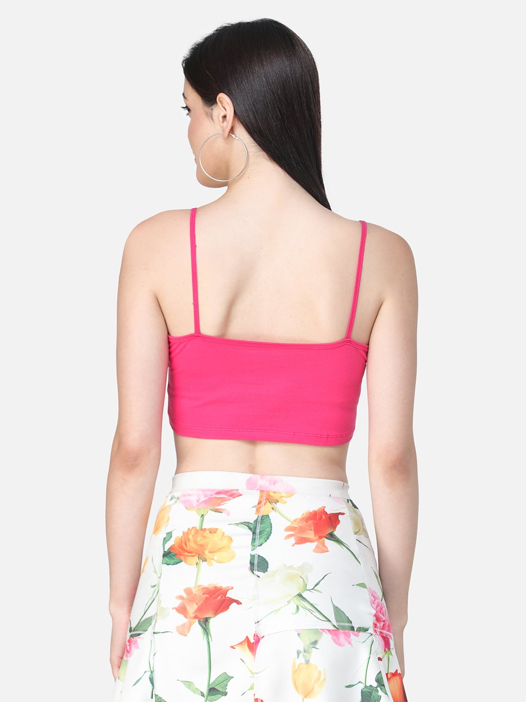 SCORPIUS SOLID PINK CROP TOP