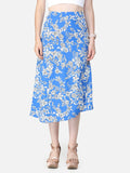 Blue Printed Skirt