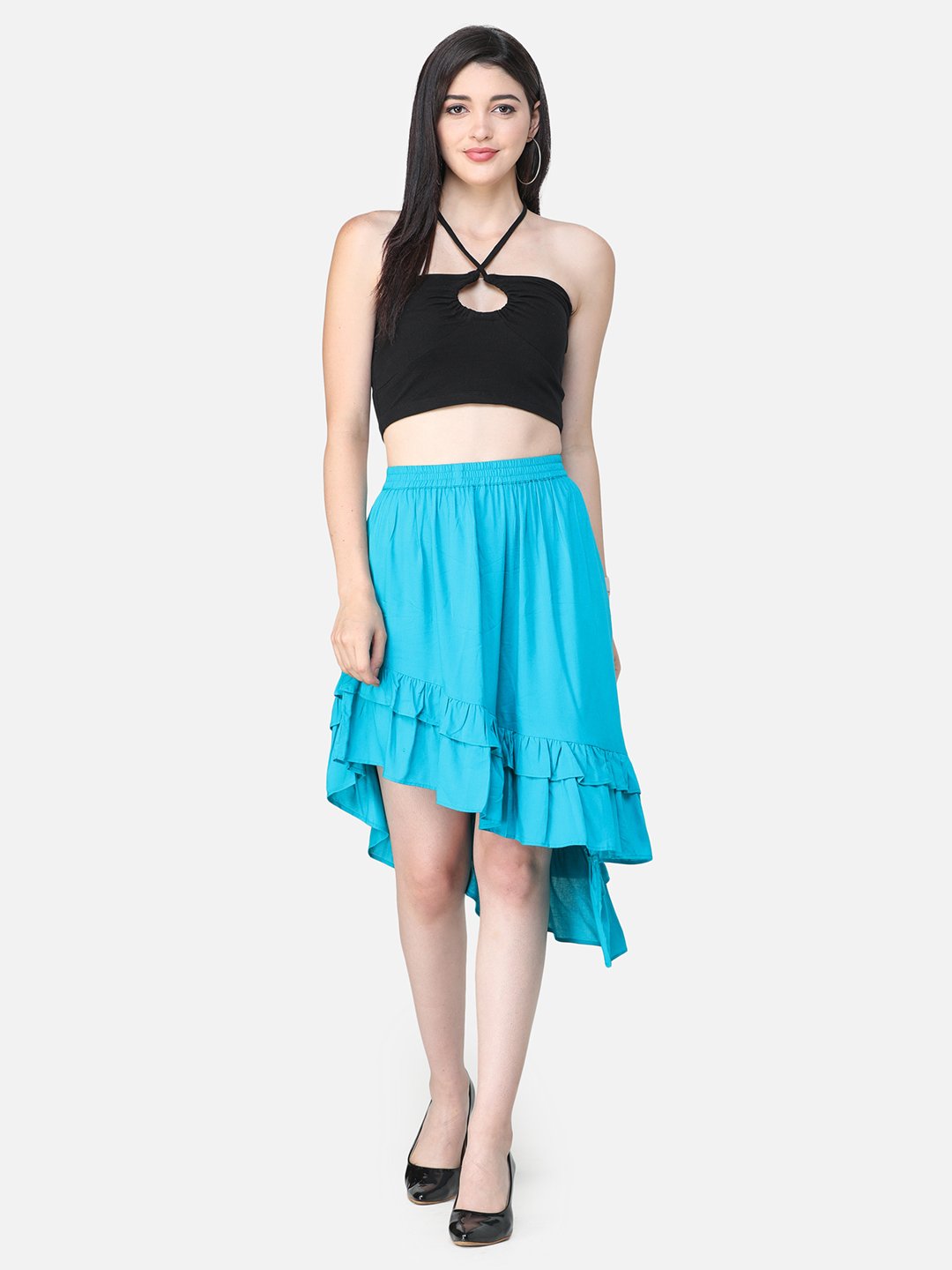 Cation Black Crop-Top
