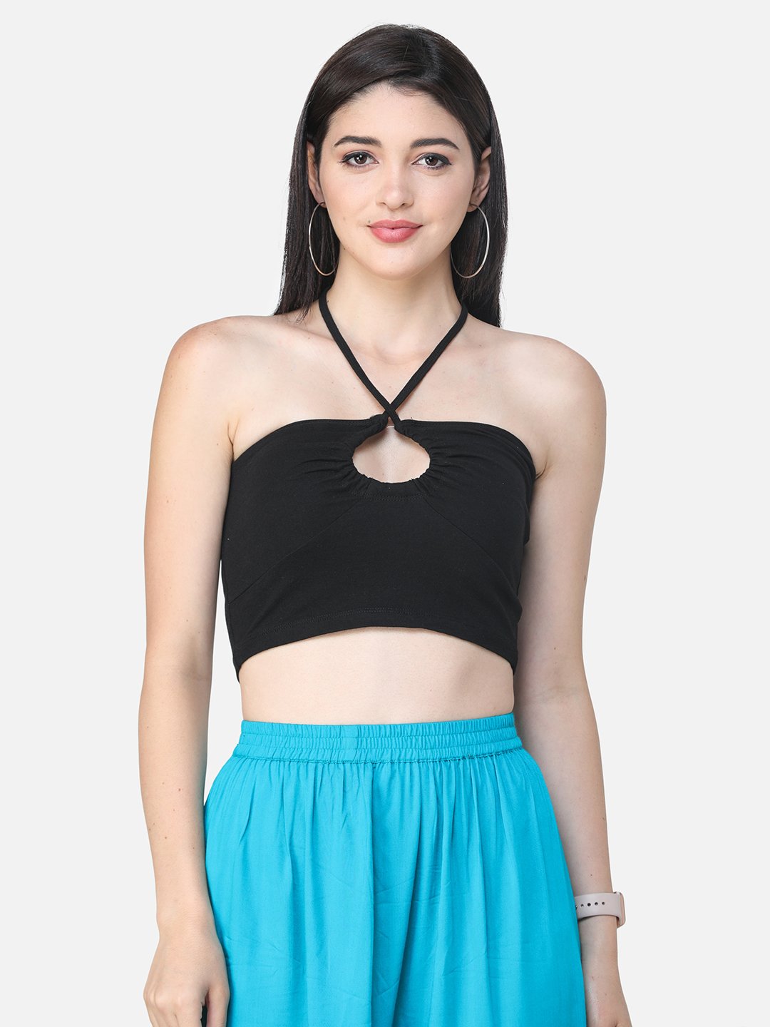 Cation Black Crop-Top