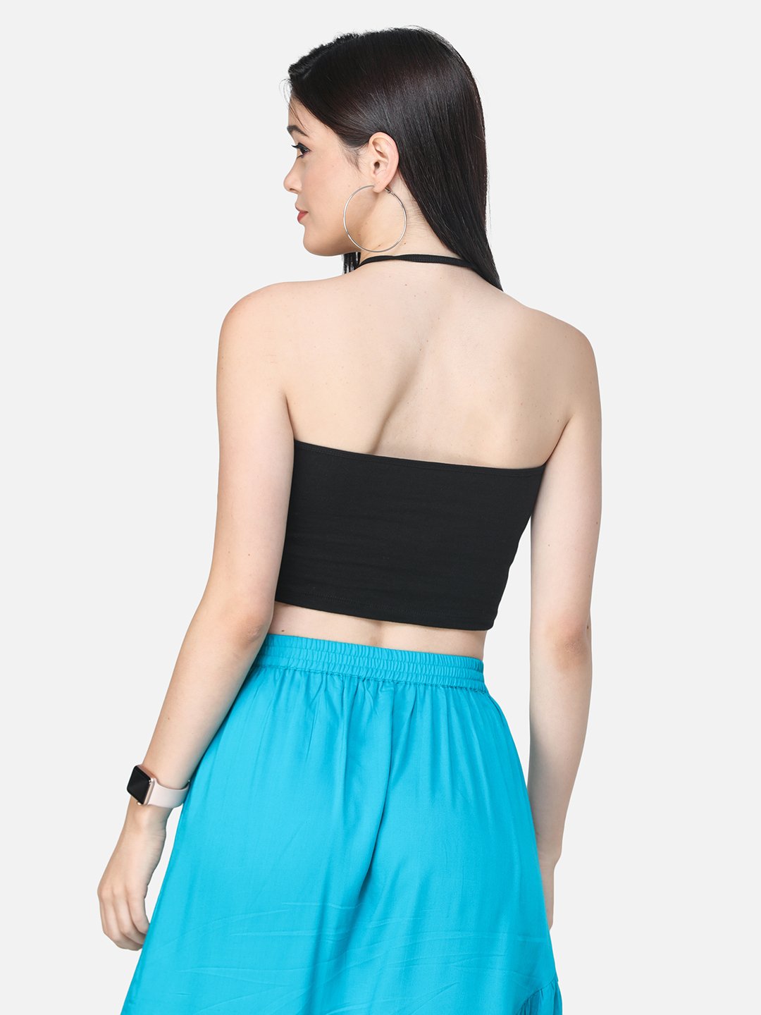 Cation Black Crop-Top