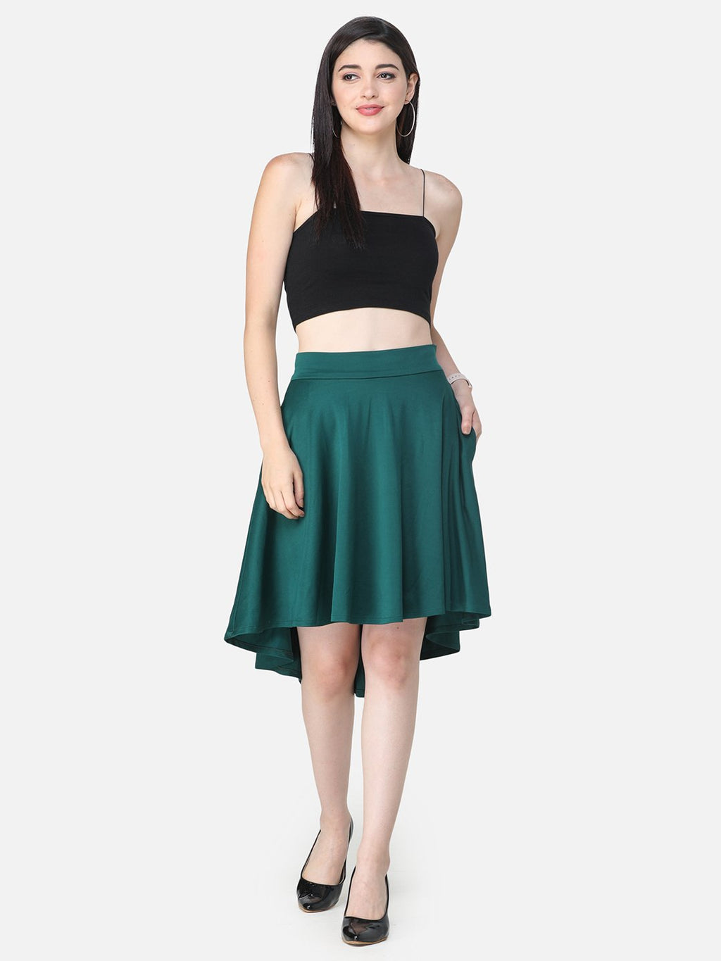 Cation Black Crop-Top